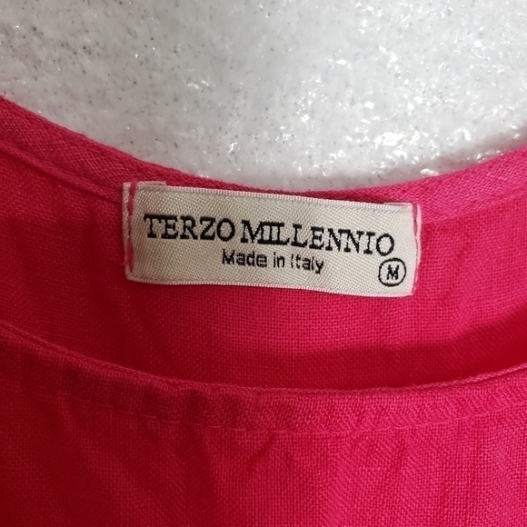 Terzo Millennio Linen Womans  Tunic Top Size M - Picture 7 of 8